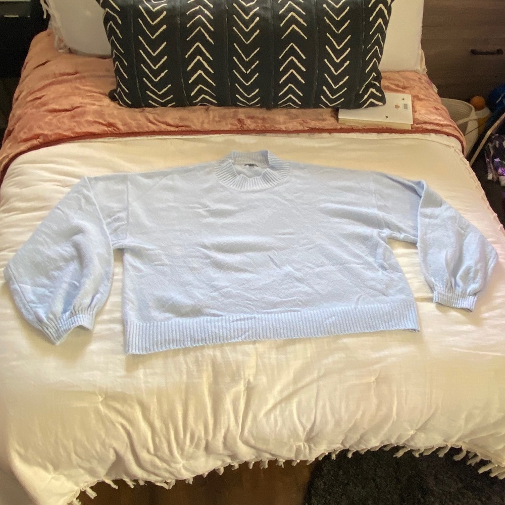 Wild Fable Light Blue Crop Sweater